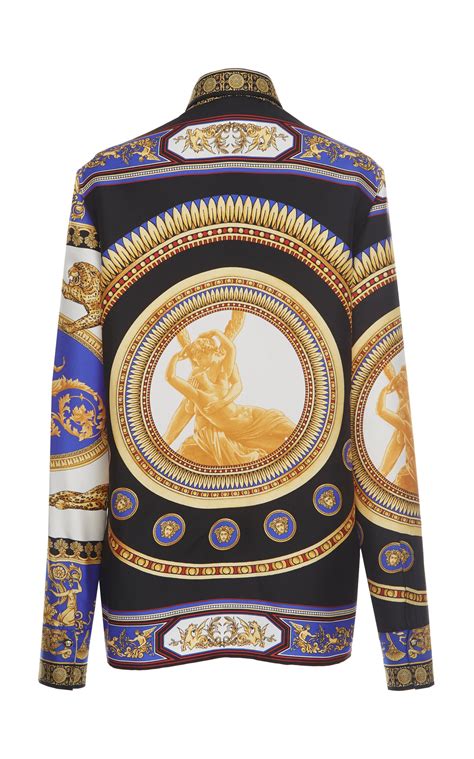 versace womans shirt|Versace long sleeve shirts women's.